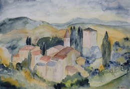 Castillare de Tonda (Toskana), 2005 Aquarell